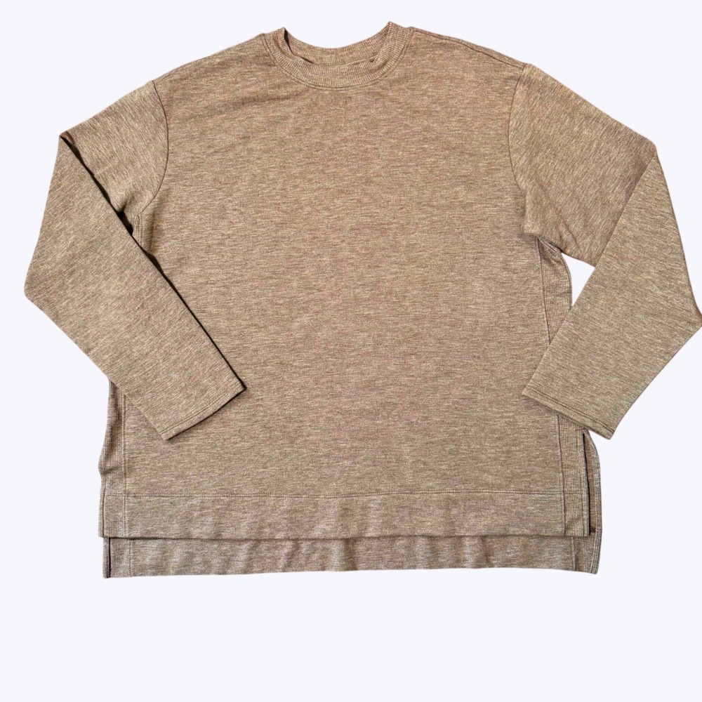 Pure Jill by J. Jill Neutral Soft Lightweight Crewneck Shirt (M) Capsule Piece